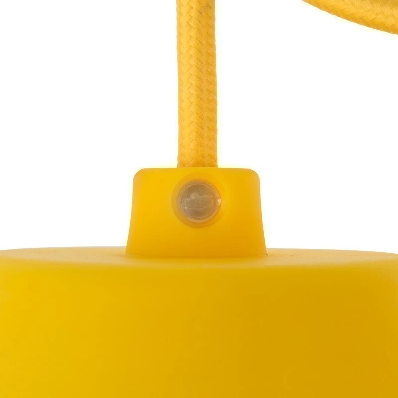 Патрон E27 силиконовый со шнуром 1 м желтый REXANT