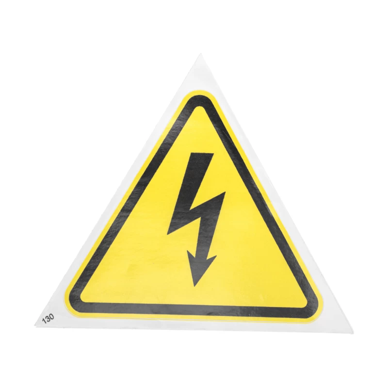 Наклейка знак электробезопасности «Опасность поражения электротоком» 130х130х130мм 5 шт. REXANT