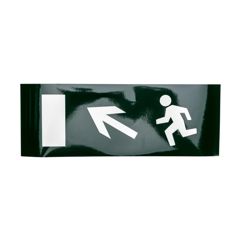 Наклейка для аварийного светильника  "Направление к эвакуационному выходу налево вверх" REXANT