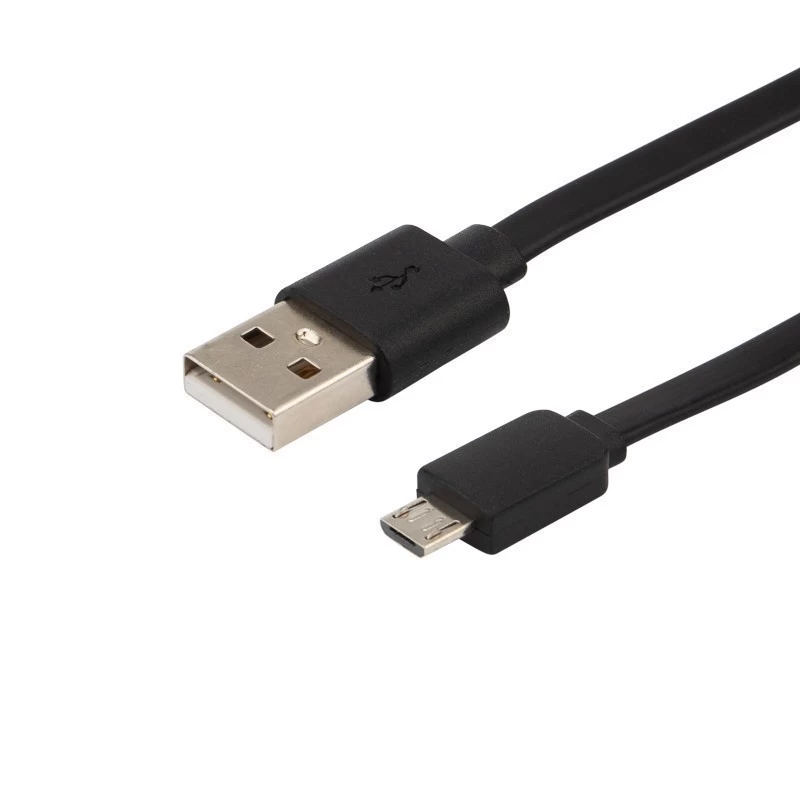 Кабель USB-A – micro USB, 2,4А, 1м, 2,4A, ПВХ, черный REXANT