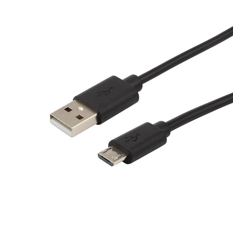 Кабель USB-A – micro USB, 1А, 1,8м, ПВХ, черный REXANT
