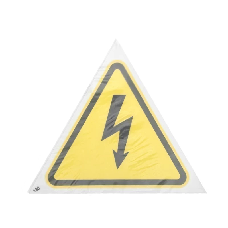 Наклейка знак электробезопасности «Опасность поражения электротоком» 130х130х130мм 5 шт. REXANT