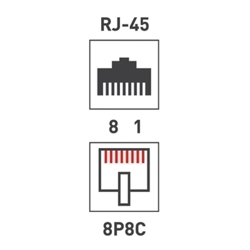 Разъем RJ-45(8P8C) под витую пару, UTP, CAT 6, с вставкой REXANT