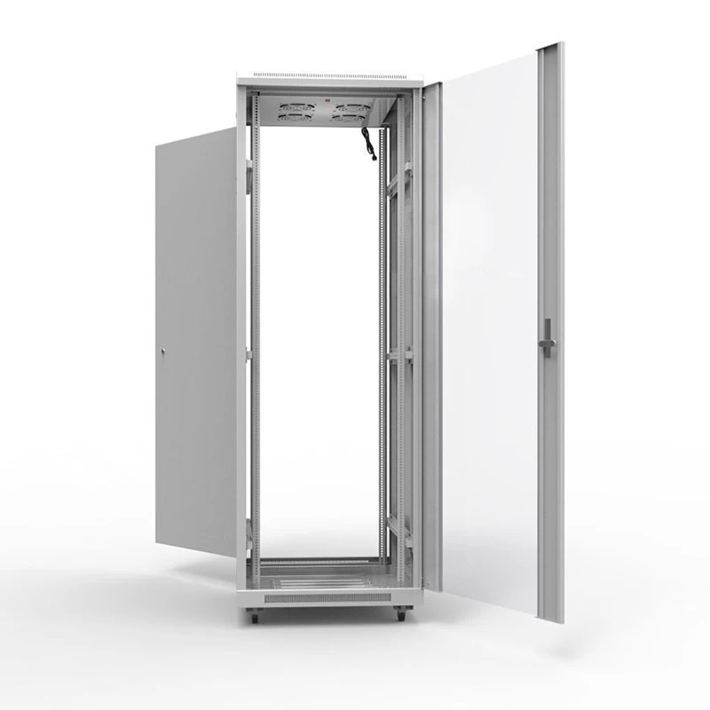 Шкаф напольный 19" серии Standart 47U 600х800мм, передняя дверь стекло, задняя дверь металл, RAL 7035 (состоит из 2 частей) REXANT