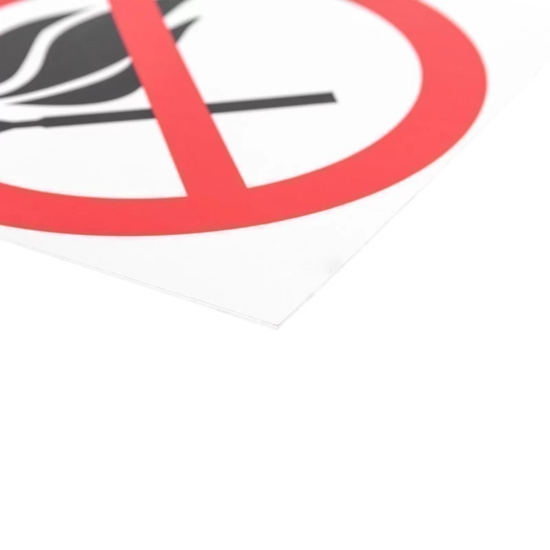 Табличка ПВХ информационный знак «Запрещается пользоваться открытым огнем и курить» d - 180 мм REXANT
