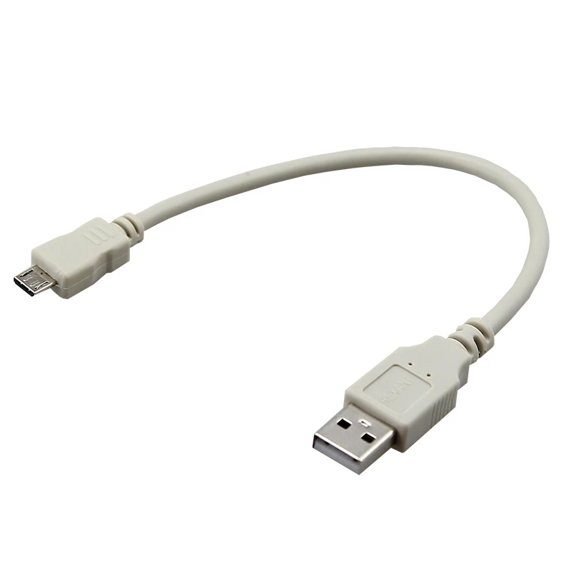 Кабель USB-A – micro USB, 2,4А, 0,2м, серый REXANT