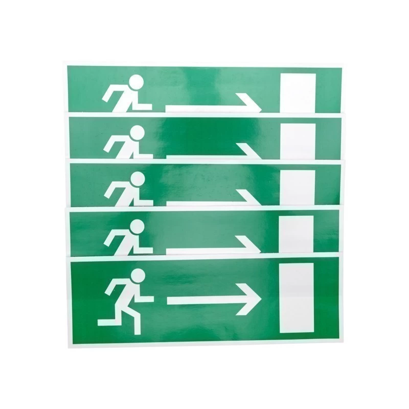 Наклейка эвакуационный знак "Направление к эвакуационному выходу направо"100*300 мм Rexant