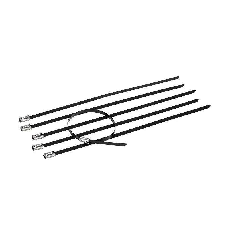 Стяжка кабельная стальная (304) с полимерным покрытием 300x4,6мм (50 шт/уп) REXANT