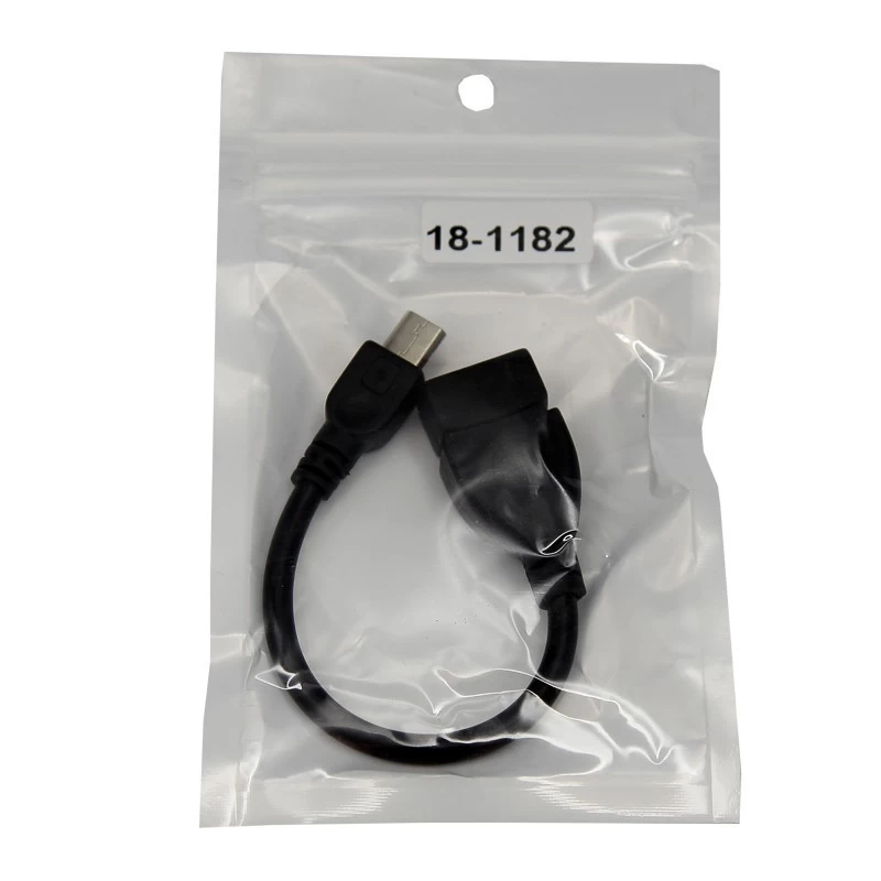 Кабель USB OTG, шт. micro USB – гн. USB-A, 2,4A, 0,15м, ПВХ, черный REXANT