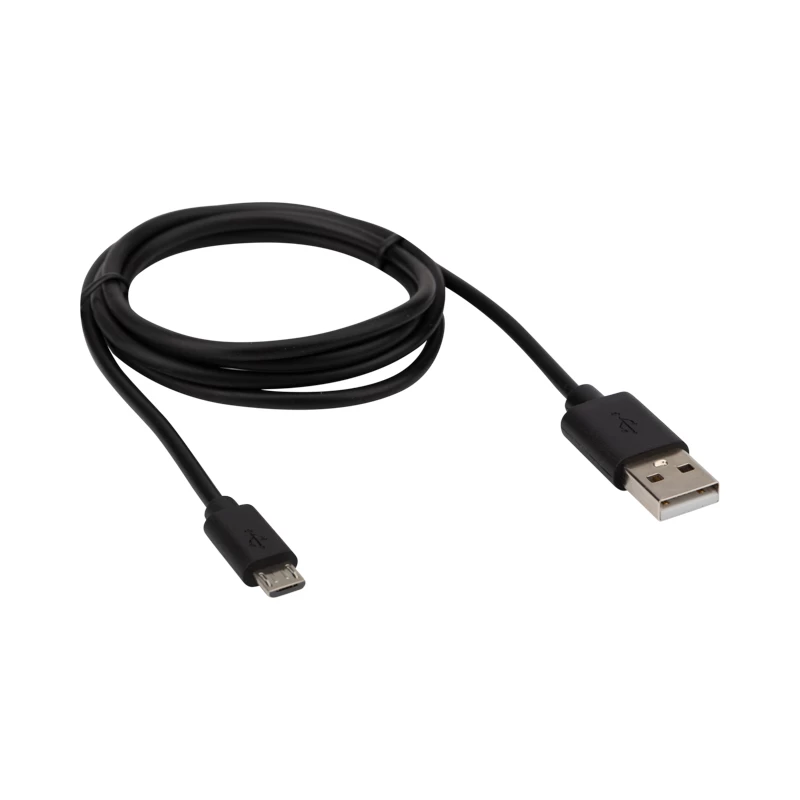 Кабель USB-A – micro USB, 1А, 1м, ПВХ, черный REXANT